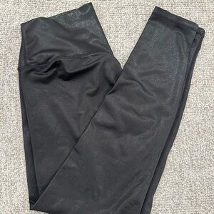 Black Shimmer High-Rise Leggings